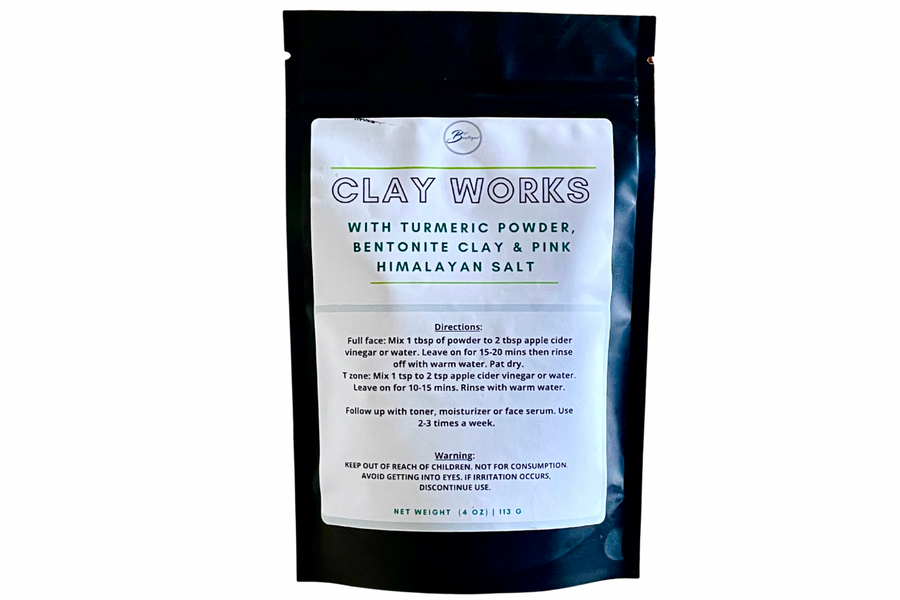 Clay Works - Turmeric, Bentonite Clay and Pink Himalayan Salt